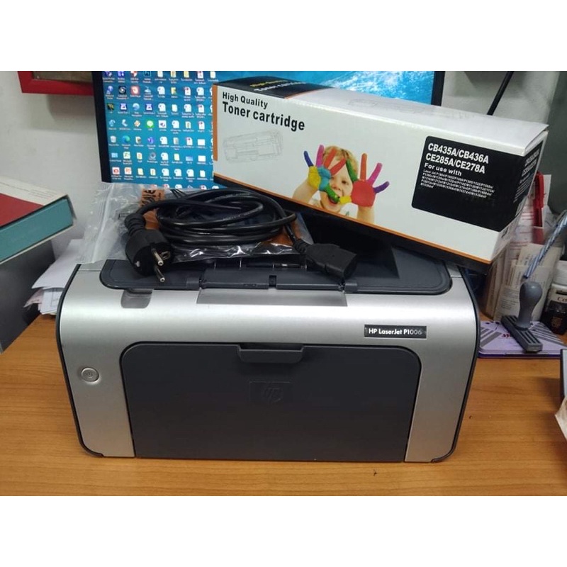 HP LASERJET P1006 มือสองพร้อมใช้ ตลับหมึกใหม่