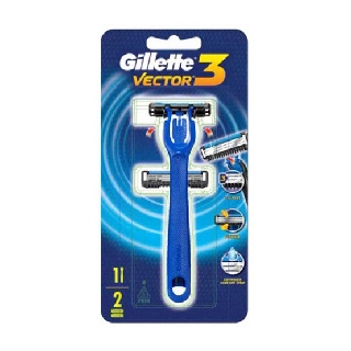 Gillette Vector 3 ยิลเลตต์ เวคเตอร์ ทรี ใบมีดโกนพร้อมด้าม