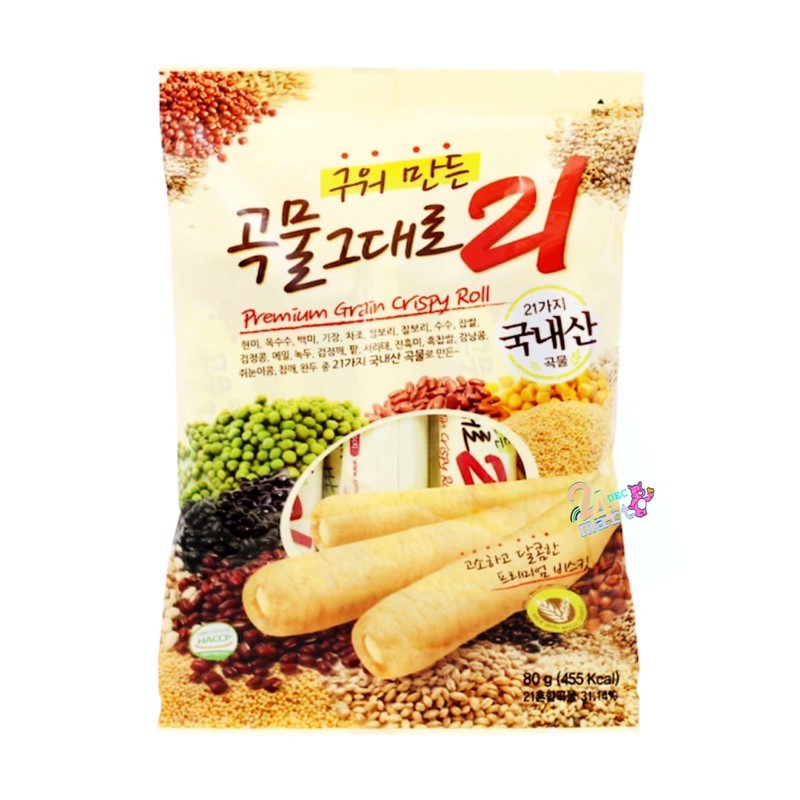 Premium Grain Crispy Roll - ธัญพืชแท่งอบกรอบสอดไส้ชีสจากเกาหลี Gaemi เกมิ Kemi