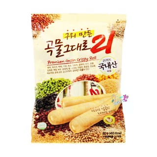 🇰🇷 Premium Grain Crispy Roll 🧈- ธัญพืชแท่งอบกรอบสอดไส้ชีสจากเกาหลี Gaemi เกมิ Kemi