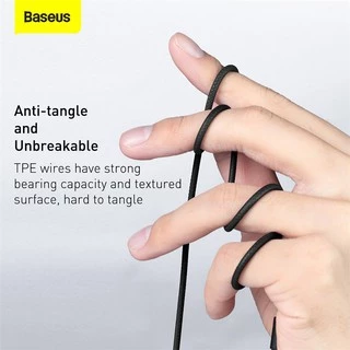 BASEUS Encok H19 หูฟังอินเอียร์มีสาย 3.5 มม. เสียงสเตอริโอเบสพร้อมไมโครโฟน