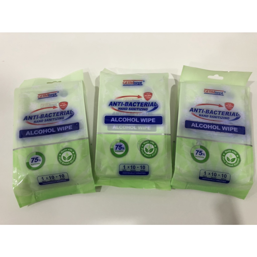 GERMisept alcohol wipe antibacterial hand sanitizing ผ้าเปียกแอลกอฮอล์