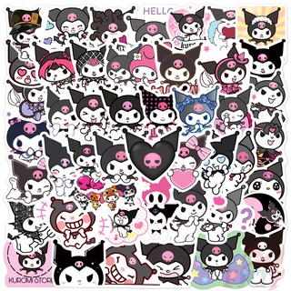 ❉ Kuromi - Series 04 Sanrio Cartoon Character สติ๊กเกอร์ ❉ 50Pcs/Set DIY Fashion Mixed Doodle Decals สติ๊กเกอร์