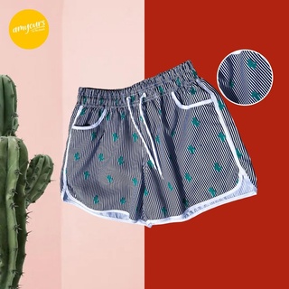 amyours on the beach กางเกงขาสั้นหญิง คุณภาพดี ผ้าไม่บาง แห้งไว รุ่น Womens Summer ลาย mini cactus