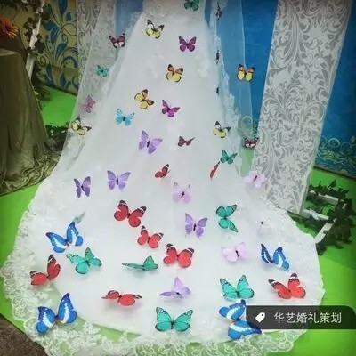 ฺButterfly ผีเสื้อปลอม ผีเสื้อเสมือนจริง ขนาดM (11cm)
