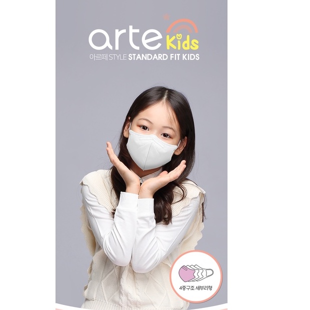 พร้อมส่ง 🇰🇷/หน้ากากอนามัยKF94 mask รุ่น Arte  ไซส์เด็ก ของแท้จากเกาหลี Made in Korea