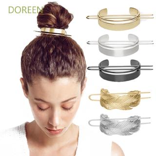 DOREEN Girl Minimalist Round Alloy Bun Cage Hair Pins