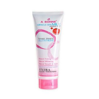 A BONNE miracle Spa milk Shower Salt 350 g. เกลืออาบน้ำขัดผิว สูตรสารสกัดมะเขือเทศ ขนาด 350 กรัม