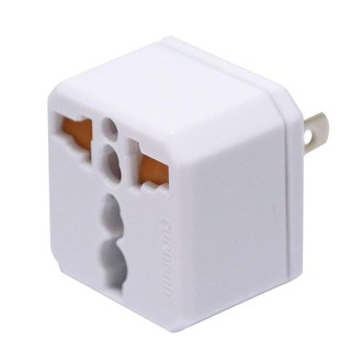 ปลั๊กแปลง 2 ขาแบน สีขาว โตชิโน EA-EWhite 2-pin adapter toshino EA-E