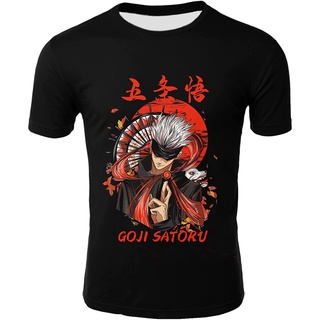 เสื้อยืด พิมพ์ลายโลโก้ Jujutsu Kaisen Gojo Satoru สีแดง