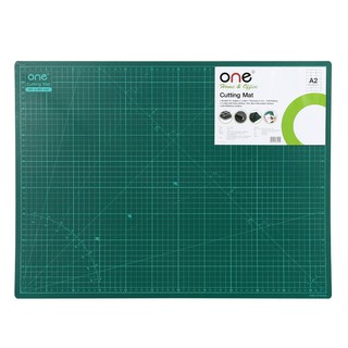 แผ่นยางรองตัด 45x60ซม. A2 สีเขียว ONE GA-01A2/Cutting Mat 45x60 cm. A2 Green ONE GA-01A2