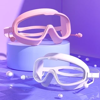 ผู้ใหญ่ Goggles แว่นตาว่ายน้ำสำหรับผู้ชายและผู้หญิง แว่นตาดำน้ำ HD กันน้ำและกันหมอก แว่นตาว่ายน้ำแฟชั่นกรอบใหญ่