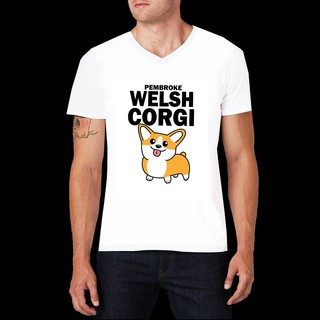 เสื้อลายหมา DF35 เสื้อยืด เสื้อยืดลายหมา สุนัขคอร์กี้ เสื้อยืดพิมพ์ลาย corgi dog T Shirt