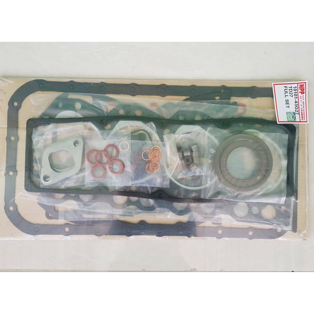 ประเก็นชุดใหญ่ NISSAN BIG-M,TD27 ไต้หวัน ราคาชุดละ 900บาท  แถมฟรีกาวทาประเก็น เนื้อสีดำ Versachem USA 1หลอด