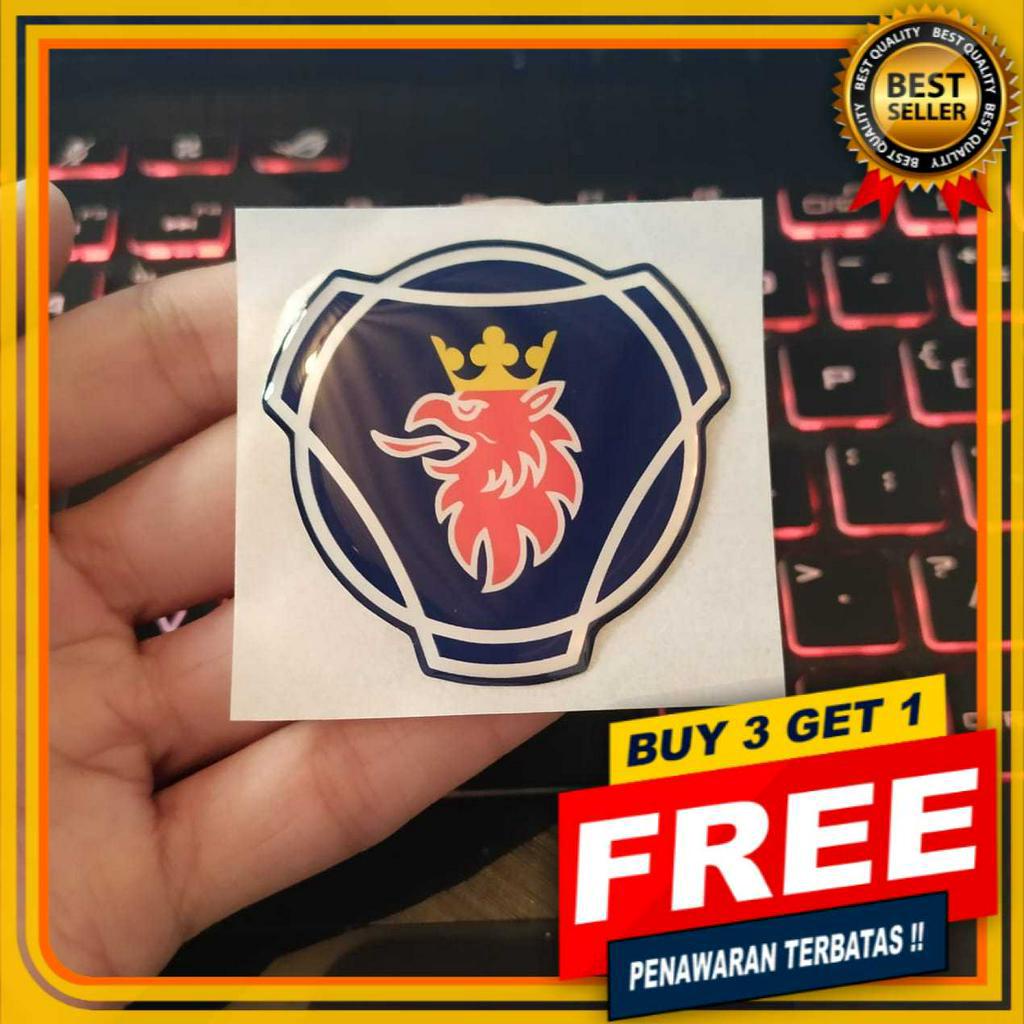 SCANIA โลโก้ FLEXIBLE RAISED EMBLEM สติ๊กเกอร์ 3D สติ๊กเกอร์มอเตอร์ไซค์