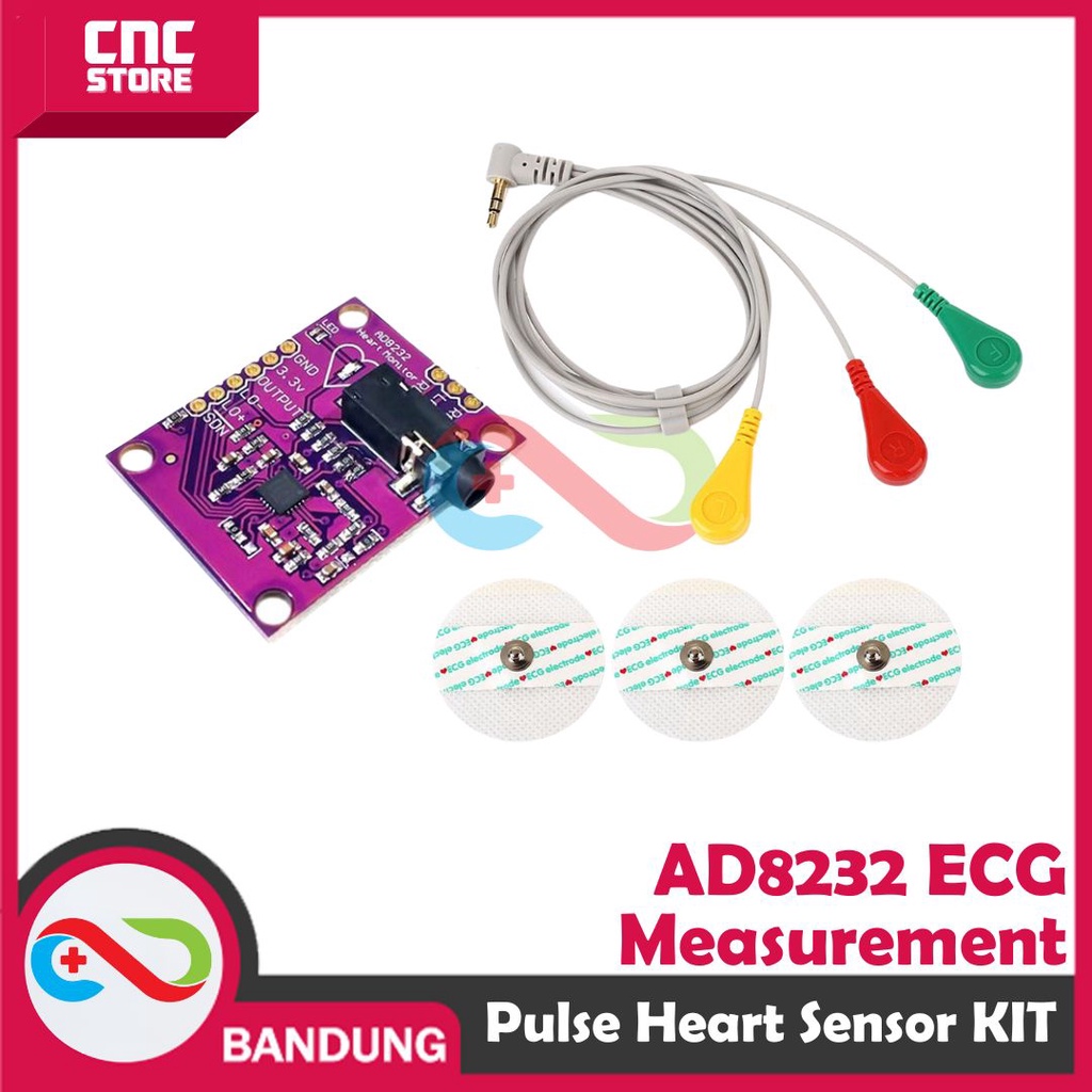 AD8232 ECG MEASUREMENT PULSE HEART SENSOR โมดูลชุด