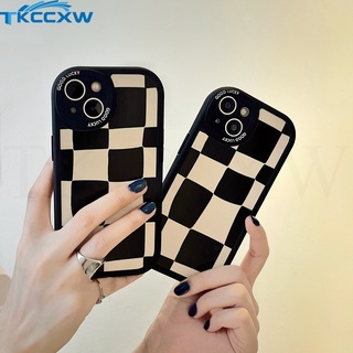 เคสซิลิโคนนิ่ม ลายตารางหมากรุก สไตล์เกาหลี สําหรับ Xiaomi 12X 12S 12 Pro Mi 11 Lite 10T 9T 11X Pro Poco C40 C31 X3 Pro X3 NFC F3 M3 Pro X3 GT