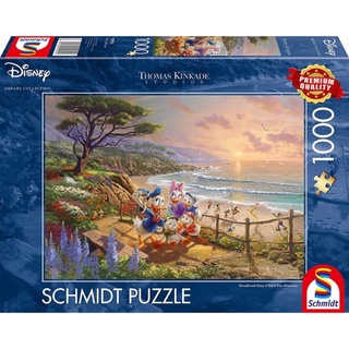พรีออเดอร์-จิ๊กซอว์🌼 Donald &amp; Daisy Disney Thomas Kinkade แบรนด์ Schmidt jigsaw puzzle 1000 ชิ้น