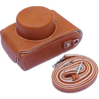 Luxury Leather Camera Case Bag For Leica D-LUX 109 DLUX109 With Shoulder Strap