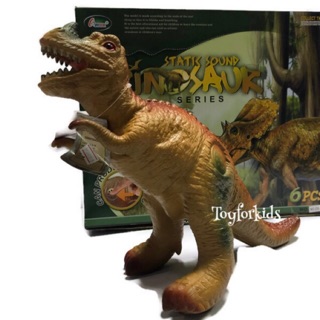 🦖โมเดลไดโนเสาร์ ยางนิ่ม ตัวใหญ่ มีเสียง🦖 โมเดลสัตว์ ยาง ไดโนเสาร์จำลอง Simulation dinosaur - rubber model + roar sound