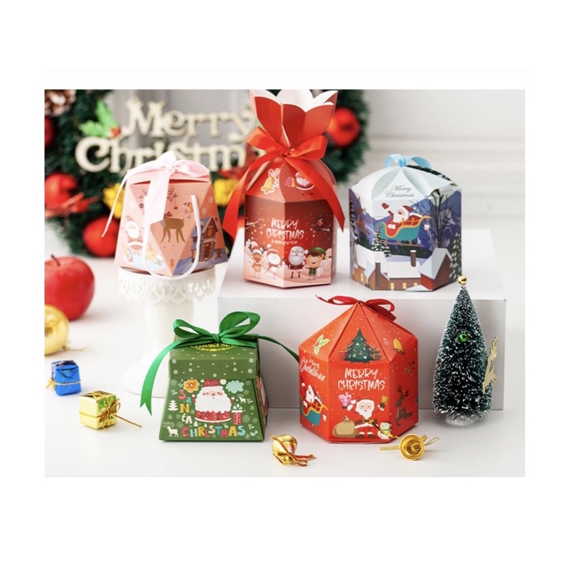 พร้อมส่ง กล่องคุกกี้ กล่องขนม คริสมาสต์ christmas