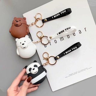 We bare bears เคสหูฟังบลูทูธไร้สาย สําหรับ airpods 1 2 ซิลิโคนนิ่ม ลายการ์ตูนหมีแพนด้าน่ารัก