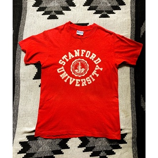 COD Stanford University 80s เสื้อยืดแขนสั้นพิมพ์ลายซานตาคลอร่าสไตล์วินเทจ