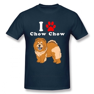 เสื้อยืดคอกลม พิมพ์ลาย I Love My Chow Chow In The Year Of The Dog Adopt Rescue Dog Lover Mom Or Dad Save Abandoned Pet D