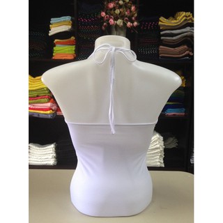Chotyshop พร้อมส่ง ผูกคอ สีขาว