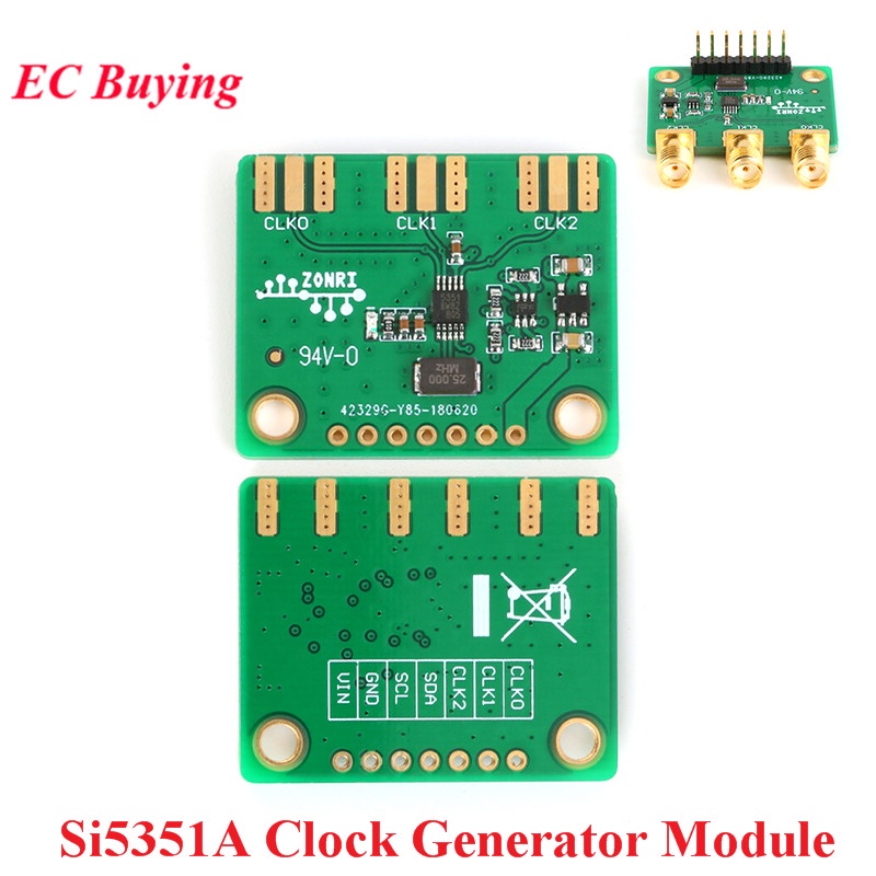 Si5351A STM32 นาฬิกาเครื่องกําเนิดไฟฟ้า Breakout Board โมดูล 3 ช่อง Si5351 I2C สัญญาณเครื่องกําเนิดไ