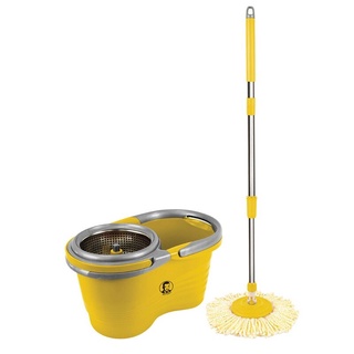 ชุดถังปั่น BE-MAN วีโตล่า สีเหลือง ไม้ถูพื้น ไม้รีดน้ำ Spinning bucket set BE-MAN Vitola yellow