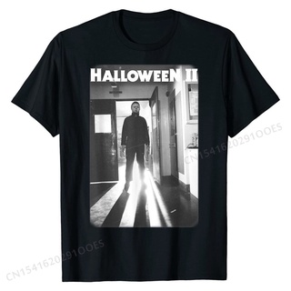 เสื้อยืดผ้าฝ้ายพรีเมี่ยม เสื้อยืดผ้าฝ้าย พิมพ์ลายโปสเตอร์ Michael Myers Faded แฟชั่นฮาโลวีน ใส่สบาย สําหรับผู้ชาย 2 ชิ้น