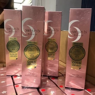 (ส่งสินค้า จ-ศ เท่านั้น) พร้อมส่งครีมน้ำแร่ผสมทองคำ ซัน จุน บิ San jun bi Sakura 12GF Water Cream 200ml. กลิ่นซากุระ