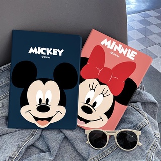 Mickey and Minnie for เคสไอแพด   mini 5 6 เคส   air 1 2 3 4 5   pro 11 10.2 gen 7/8/9 Airbag tri-fold pen slot case