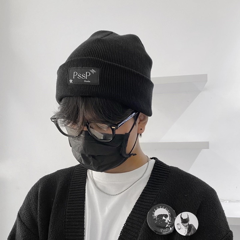 [หมวก BEANIE WOOL พร้อมพินแบบกําหนดเอง 2 ชิ้น _ PssP.studio]