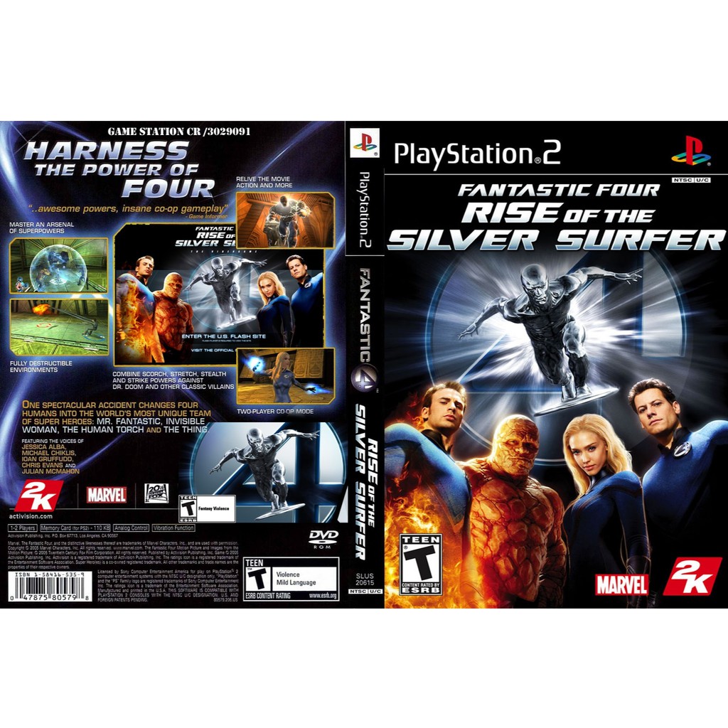 เกมส์ Fantastic Four Rise of the Silver Surfer (PS2) สำหรับเครื่องที่แปลงระบบแล้วเท่านั้น