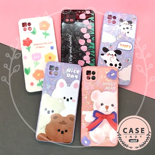 เคส Samsung A03 A13(5G) A20/A30 A22 A50 A52(5G)เคสมือถือกระจกลายหินอ่อน,เกร็ดน้ำแข็งพิมพ์ลาย กันเลนส์กล้อง