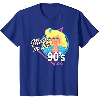 เสื้อยืดลําลอง คุณภาพสูง ลายบาร์บี้ 90s สไตล์เกาหลี