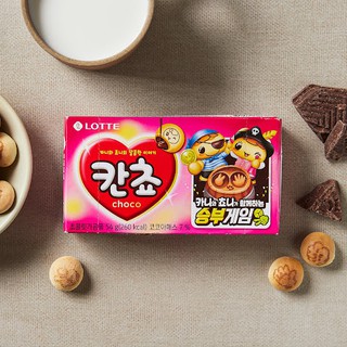 พร้อมส่ง 롯데 칸쵸 บิสกิตสอดใส้ช็อคโกแลต Lotte Kancho Choco Biscuit 54g.