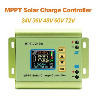 MPT-7210A LCD MPPT Solar Charge Controller Aluminum Alloy for Lithium Battery output 600W 24V 36V 48V 60V 72V battery