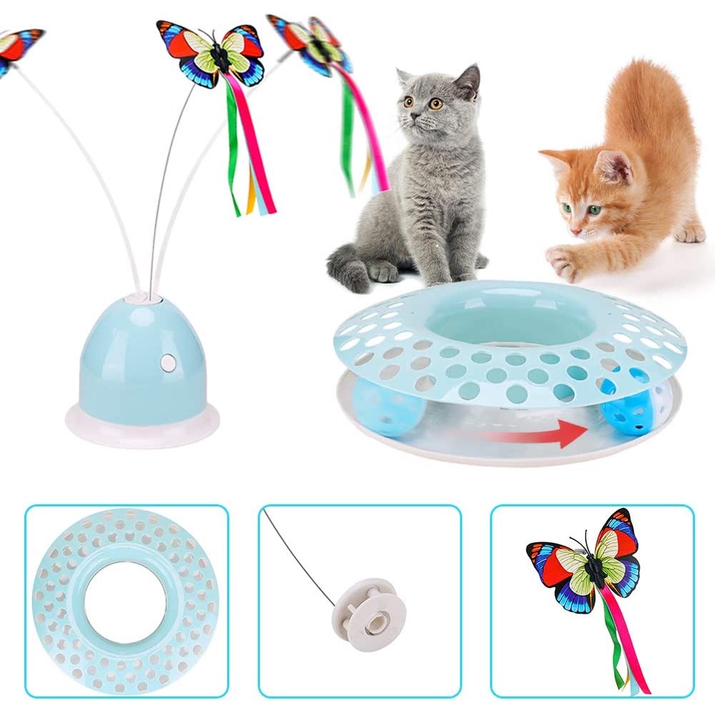 Cat Toys Interactive Cat Toy Butterfly Funny Exercise Electric Flutter ...