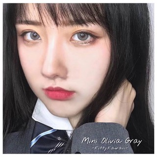 1 คู่ บิ้กอายตาโต สีเทา สายฝอ ละมุน ลายฮิต tiktok รุ่น Mini Olivia Gray แบรนด์ Kitty Kawaii Plus ขนาด 14.2  ค่าสายตาปกติ