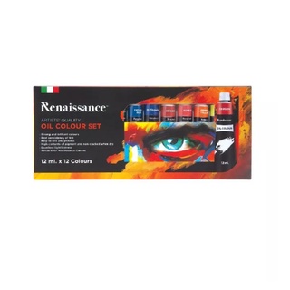 ชุดสีน้ำมัน เรนาซองซ์ Renaissance Oil Colour Set 12สี 12ml.