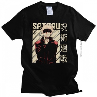 เสื้อยืดผ้าฝ้าย เสื้อยืดแขนสั้น ผ้าฝ้าย พิมพ์ลาย Gojo Satoru Jujutsu Kaisen สไตล์ญี่ปุ่น สําหรับผู้ชาย