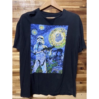 เสื้อยืดคอกลมเสื้อยืด star wars ของแท้สภาพดี อก44.5 ยาว28S-4XL