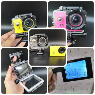 กล้องกันน้ำ/กันกระแทก New HD 12MP Full HD 1080Pเลนส์ 2.0 Action Camera Full Inch LCD Screen Sport DV Camera