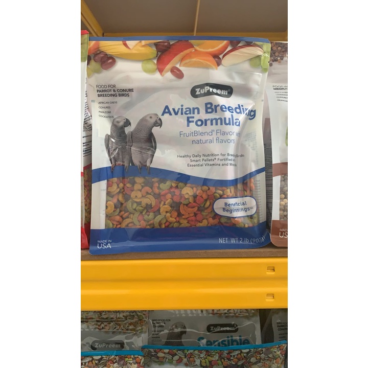 Zupreem AvianBreeder FruitBlend รสรสธรรมชาติ (M) Medium Birds 907gm, (ML) นกแก้วและคอนัวร์ 907gm.