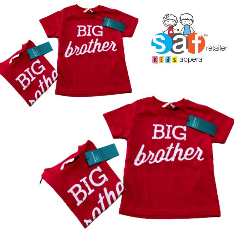 เสื้อยืดเด็กชาย Big brother สีแดง คุณภาพระดับพรีเมียม viral