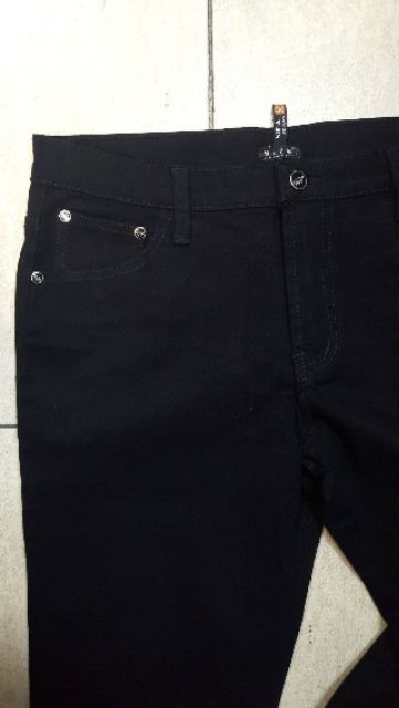 กางเกงยีนส์ขายาว เอว 36 - 52 ผ้ายืด สีดำสนิท สียีนส์ กางเกงยีนส์ยืด กางเกงผ้ายืดขายาว ( นิภา )