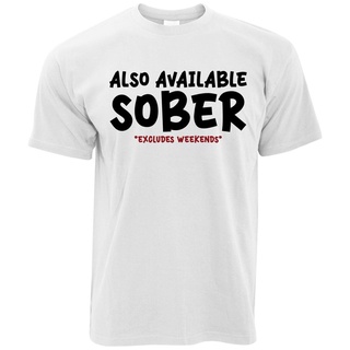 เสื้อยืดโอเวอร์ไซส์เสื้อยืด พิมพ์ลาย Gildan Sober สีขาวS-3XL